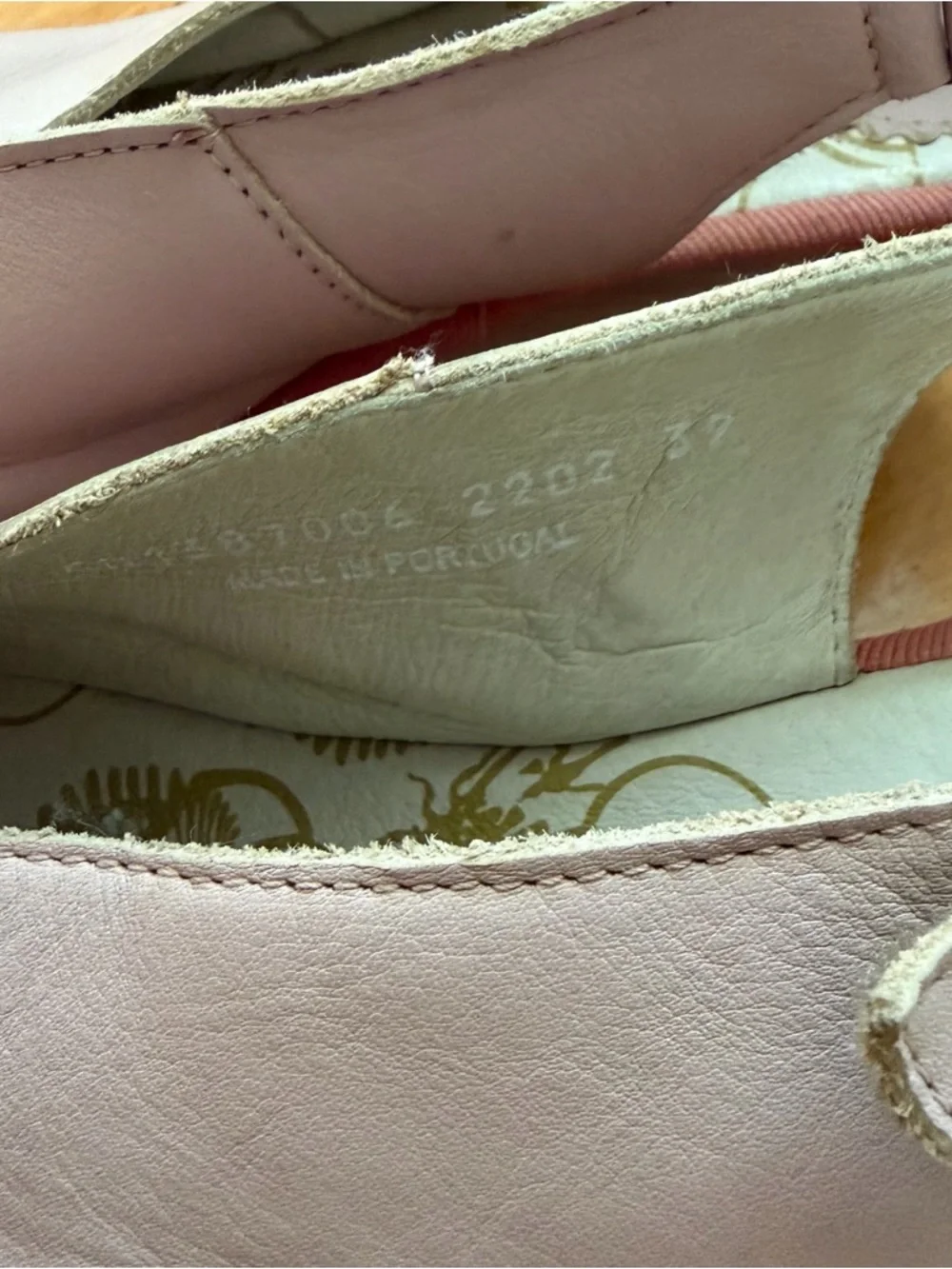 Fly London Yeay Rose Pink Leather Wedge Sandals Peep Toe Slingback Size 39 - Picture 4 of 9